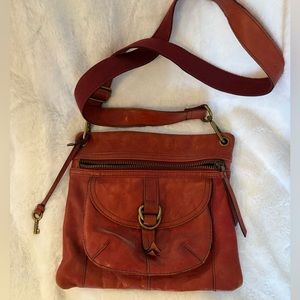 Vintage Red Fossil Crossbody/Shoulder Bag